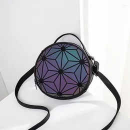 Shoulder Bags 2024 Women Messenger Fashion Mini Round Crossbody Bag Geometric Ladies Zipper Handbag Tote Clutch