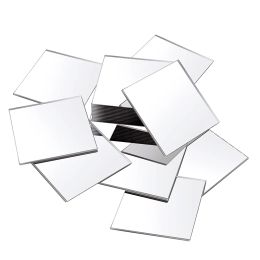 Mirrors 1mm Thickness Silver Square Mirror Craft Mirror Tiles for Crafts and DIY Projects Supplies No Adhesive