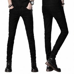 skinny Jeans Men Black Streetwear Classic Hip Hop Stretch Jeans Slim Fit Fi Biker Style Tight Dropship Jeans male pants V3vA#