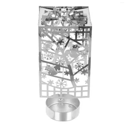 Candle Holders Column Cup Decor For Table Pillar Holder Stainless Steel Restaurant Stand