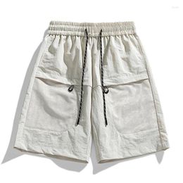 Men's Shorts Men Drawstring Short Pants Casual Quick-Drying Solid Colour Swim Surfing Beachwear Clothing