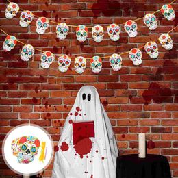 Party Decoration Latte Flag Banner Hanging Paper Bunting Day Of The Dead Mexican Theme