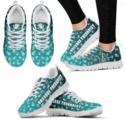 Casual Shoes INSTANTARTS Star Color Massage Therapist Design Brand Fashion Sneakers ECG Print White Soft Soled Lace-Up