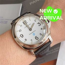 Paneraiss DEISGN Movement Watches Luminous Machine Watch Manual Mechanical Men's Swiss Wristwatch 44mm Waterproof Stainless Steel High WNMS