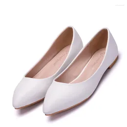 Casual Shoes 2024 Flats Woman PU Leather Pointed Toe Women Slip On Women's Loafers Office Career Size 35-44