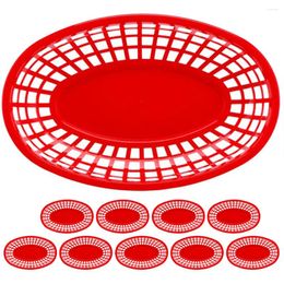Plates 10 Pcs Chips Snack Basket Catering Tray Plastic Decorative Holder For Container Sundries