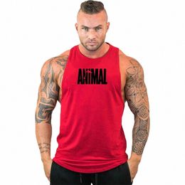 2022 Gym Workout Sleevel Shirt Tank Top Men Animal Skull Bodybuilding Clothing Fitn Sportwear Muscle Male Fi Tanktop w297#