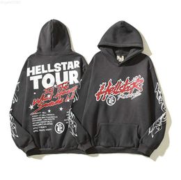 2024 Designer Hoodie Hellstar Men Pullover Spiderweb Star Flash Long Sleeve Street Hip-hop Sweatshirts Blue Red Grey Black White Yoga Vintage HoodiosD1AGD1AG