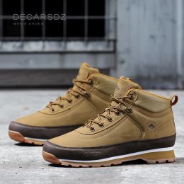 Boots Decarsdz Autumn Boots 2023 Spring New Outdoor Comfy Mens Boots Fashion Walking Men Shoes Brand Durable Outsole Man Casual Boots