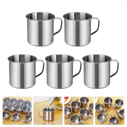 Mugs 5 Pcs Office Cup Espresso Mug Kindergarten Water Were Resistant Stainless Steel Container Travel Kids Milk For Children