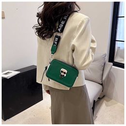 Trendy and 2024 Spring New Versatile Camera Color Block Wide Strap Single Crossbody Printing Trend 70% Off Online sales