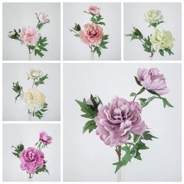 Decorative Flowers Single Branch Peony Simulated Flower Home Decoration Road Guiding Wall Phoenix Artificial UNSD7H