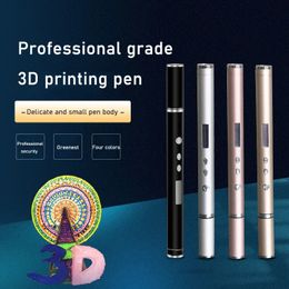 3D Pen ABSPLA Filament Professional Printing OLED Display Threedimensional Graffiti Painting Creative Gift Box 240320