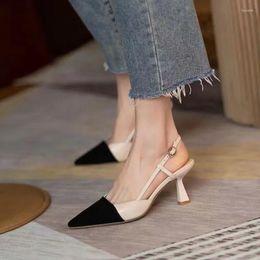 Dress Shoes Arrival High Heels Summer Fashion Buckle Pointed Heel Sandals Women Comfort Simplicity Stilettos Sandalias De Mujer 2024