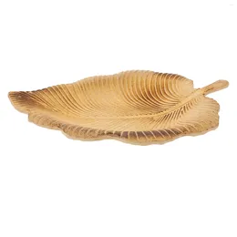 Plates Snack Candy Plate Desktop Leaves Shape Tray Wood Serving Leaf Wooden Cake Jewellery Delicate