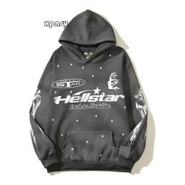 Hellstar Shirt Men's Sweatshirts High Street Fleece Y2k Hooded Graphic Harajuku Stranger Lose Warm Pullover Hip Hop Hoody Hellstar Tracksuit 635