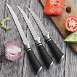 Knives Professional Stainless Steel Kitchen Boning Knife Sharp Chef Slaughtering Fish Meat Cleaver Cutting Knives for Fruit BBQ Tool