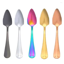 Spoons Stainless Steel Grapefruit Spoon Ice Cream Dessert Serrated Fruit Drop