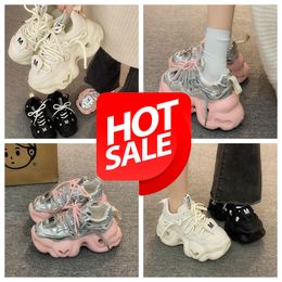 Feet Small Early Spring New Thick Sole Casual Sports Cake GAI increasing height small fellow thick bottom Dad Shoes casual pink fall heighten classic female 2024