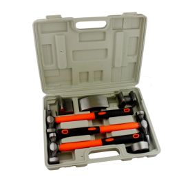 Hammer 7PCS Auto Body Dent Repair Hammer Dolly Tool Kit Panel Beater Sheet With Plastic Case