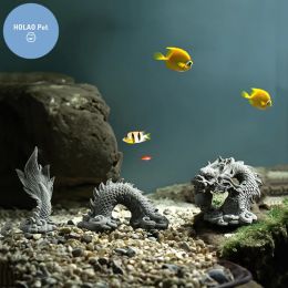 Decorations Aquarium Stone Dragon Landscaping Decoration Fish Tank Ornaments Fishbowl Accessories Goldfish Reptile Pet Turtle Lizard Animals