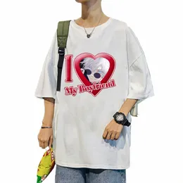 Kawaii Satoru Gojo T-shirt Fi Sommer Casual Tops Kurzarm Frauen Männer T-Shirt Geschenk Streetwear Größe XS-4XL v3gd #