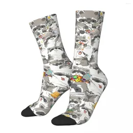 Men's Socks Retro Racoon Raccoon Cute Animal Unisex Hip Hop Seamless Printed Funny Crew Sock Gift