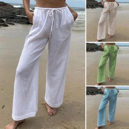 Women's Pants Wide-leg Stylish Wide Leg With Elastic Waist Pockets For Spring Summer High Waisted Business Ladies