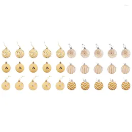 Party Favor 30Pcs Christmas Tree Decor High Qulity White Gold Ball Ornament Bauble Hanging For Home Decorations