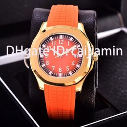 Mens Automatic watch 2813 movement 40mm comfortable rubber strap Gold shell 5ATM waterproof luminous wristwatches montre de luxe241K