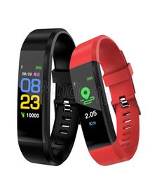 ID 115 Plus Smart Bracelet For Screen Fitness Tracker Pedometer Watch Counter Heart Rate Blood Pressure Monitor Smart Wristband8211680