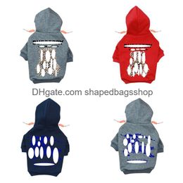 Dog Apparel Designer Clothes Brand Soft And Warm Dogs Hoodie Sweater With Classic Design Pattern Pet Winter Coat Cold Weather Jackets Otlhw