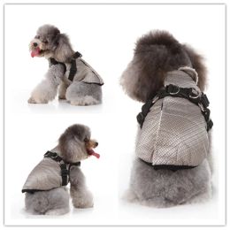 Jackets Winter Dog Clothes Pet Warm Jacket with Harness Design Dog Coat Thicken Soft Coat for Small Dogs