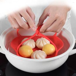 Double Boilers Vegetable Steamer Vegetables Dumpling Foldable Silicone Food Basket Hair