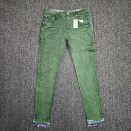 Men's Jeans Purple Green Fanfare Color Coated Gradient Low Rise Skinny