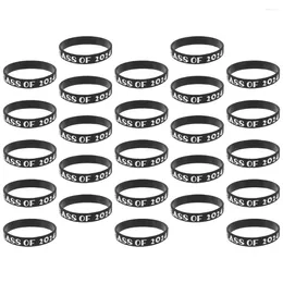 Charm Bracelets 25 Pcs Graduation Wristband Decorate Class Of 2024 Silica Gel Graduations Silicone For Student