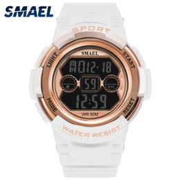 Smael Dijital Spor Kadınlar Moda Bilek Swatch Kızlar İçin Dijital İzle Hediyeler 1632B Sport Watch Waterpope S91295D