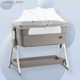 Baby Cribs Carance Crib Free Shipping Baby Beside Seper Luxury Neonatal Crib Portab Crib Travel Crib Crad Set 0-6M L240320