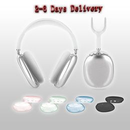 For airpods max air pro 2 3 2nd generation Headband Headphone Accessories Transparent Solid Silicone Waterproof Protective case airpod Max Headset cover Case