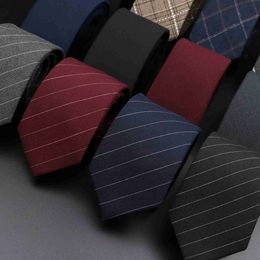 Neck Ties Neck Ties Original High Quality Striped Cotton Tie Skinny Plaid Solid Wool Necktie Men For Business Party Suit Party Accessory Cravat Gift Y240325