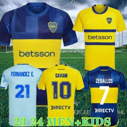 2023 Boca Juniors soccer Jerseys VILLA SALVIO Benedetto Salvio camisa de futebol 23 24 TEVEZ CARLITOS MARCOS ROJO VAZQUEZ CAVANI football shirt Men kids suit