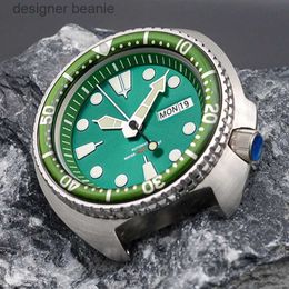 Wristwatches Turtle Abalone Dive Mens Design 6105 6309 Wide NH35 Stainless Steel Diving Mens Automatic 200 meter WaterproofC24325