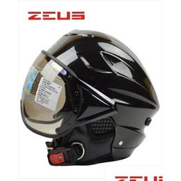 Motorcycle Helmets Zeus 125B Helmet Abs Half Face Motorbike Summer Electric Bicycle Uv Personalised Fashion Helmets7444189 Drop Delive Otgaj