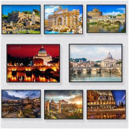 Stitch Rome Italy Landscape DIY Diamond Painting Full Round/Square Drills European Architectural Scenery Jewelry Mosaic Art Wall Decor