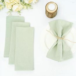 Table Napkin 20Pcs Light Green Cloths For 30x45cm Cotton Fabric Serviette Kitchen Tea Towels Farmhouse Wedding Decorations