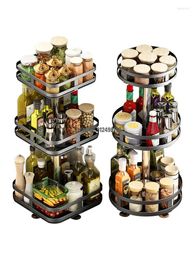 Kitchen Storage Rotatable Spice Rack Corner To Put Condiments Oil Salt Sauce And Vinegar Bottles Multifunctional Countertop