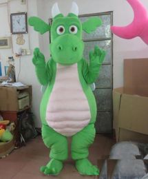 2018 Factory direct green purple dragon mascot costume with wings for adult to wear for 9215908