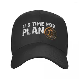 Ball Caps Classic Unisex It's Time For Plan B BTC Crypto Currency Trucker Hat Adult Cryptocurrency Blockchain Geek Baseball Cap