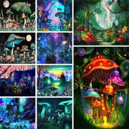 Number Mushroom Cartoon Paint By Numbers Set Acrylic Paints 50*70 Canvas Painting Wall Decoration Crafts For Adults Handiwork Wholesale