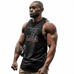 new Cott Gym Tank Tops Men Sleevel Tank tops For Boys Bodybuilding Clothing Undershirt Fitn Stringer workout Vest W2E2#
